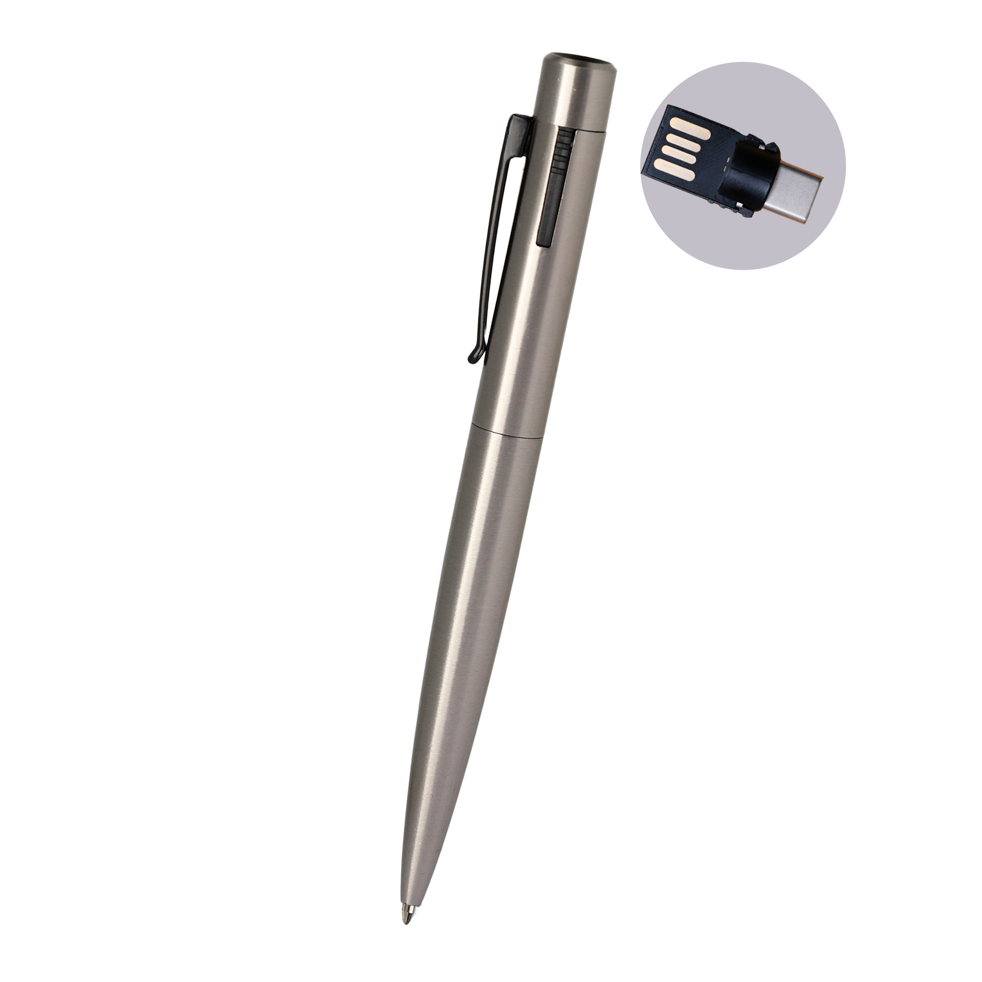 Метална химикалка с вграденo 16GB USB Type-C 112